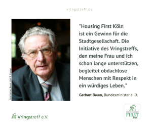 Gerhart Baum unterstützt Housing First Köln